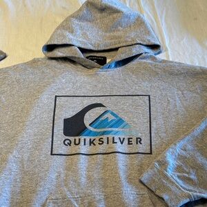Quiksilver Heather Gray Hoodie , L , $20